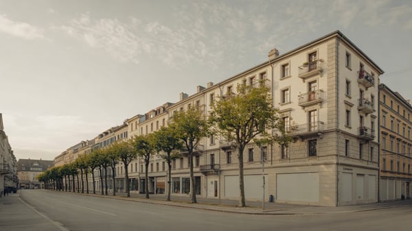 Gepflegtes Mehrfamilienhaus aus dem 19. Jahrhundert mit Baumreihe